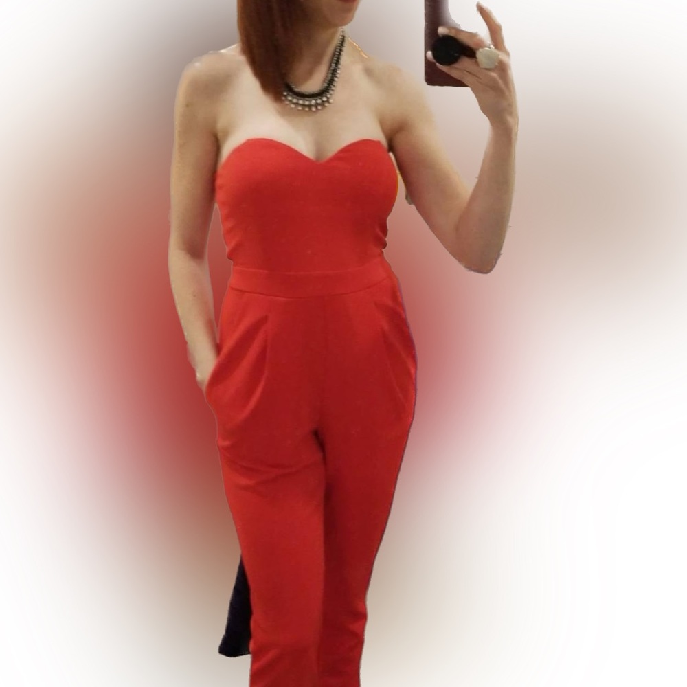 Express red jumpsuit